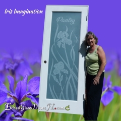 Iris-flower-design-on-pantry-door