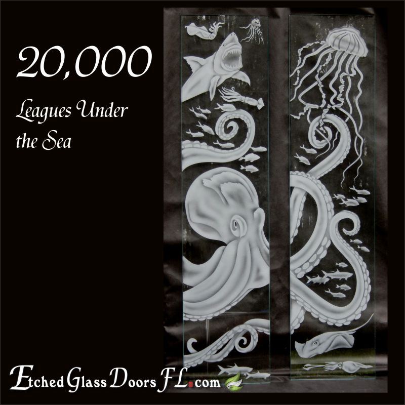 Custom Sizes Available Glass Doors and Windows Etched Decal Sand Pipers in the Shoals Coastal Design Series For Shower Doors 26 tall x 14 wide