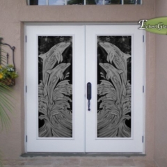 Dolphins Diane Etched Glass Doors