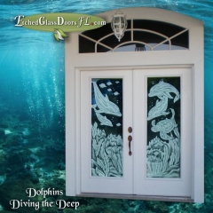 Dolphins-Diving-the-Deep-on-double-entry-doors