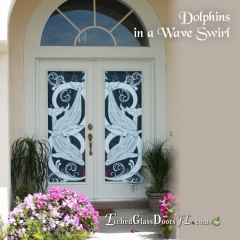 Dolphins-in-waves-on-double-entry-doors