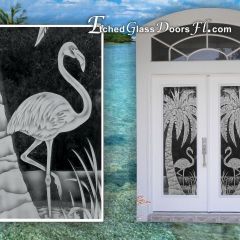 Torreno Flamingo-on-double-entry-doors