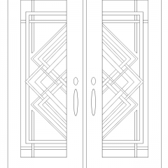 Eli design glass door etching with straight lines
