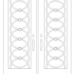 Intersecting circles modern frosted design