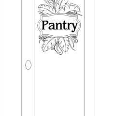 Palm-leafs-and-plaque-pantry-door