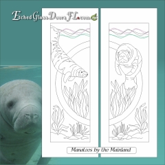 Manatees on double doors