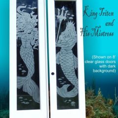 Home-office-glass-doors-with-mermaid-and-King-Triton