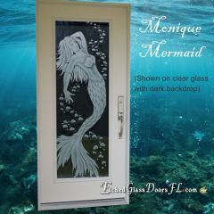 mermaid on clear impact door insert