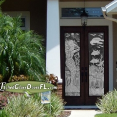 etched-glass-Mermaid-and-turtle-on-double-front-doors