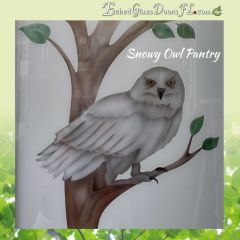 Snowy-Owl-on-branch-Pantry-door