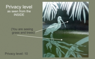 streamed glass privacy level inside view