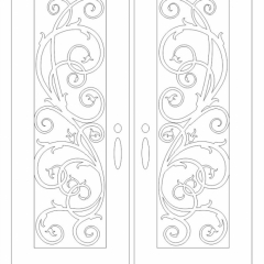 traditional etched glass design for glass door
