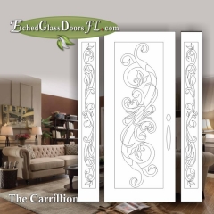 Carrillon traditional design for glass front door