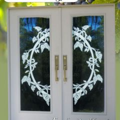 Grape-vine-design-on-glass-door