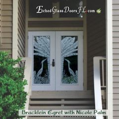Braeklein-Egret-with-Palm-on-double-front-doors