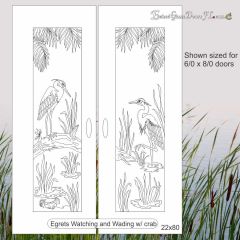 Egrets-Watching-and-Wading-w-crab-6_0-x-8_0