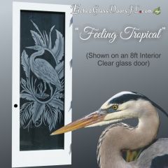 Feeling-Tropical-heron-on-interior-glass-door