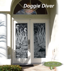 Doggie-Diver-on-white-double-doors