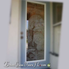 Manatees-on-front-entry-door-insert