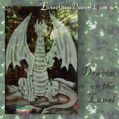 Dragon on patio doors
