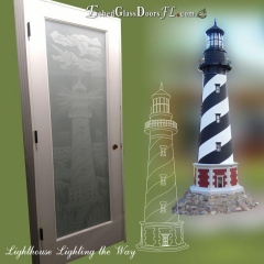 Lighthouse Glass Pantry Door