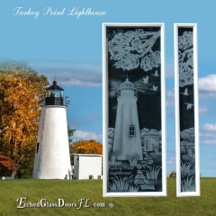 Turkey-Point-Lighthouse on glass door insert