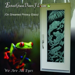 tree-frogs-on-streamed-privacy-glass-door