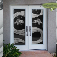 Bonefish-etched-glass-double-entry-doors-hurricane-impact