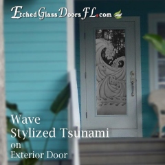 Wave-Stylized-Tsunami-on-exterior-white-door