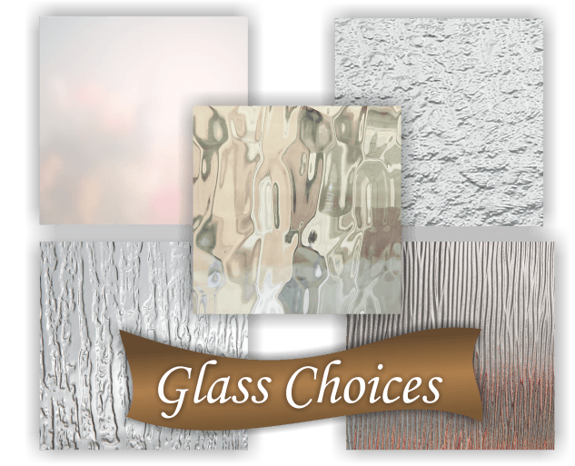 Patterned glass for clearance doors