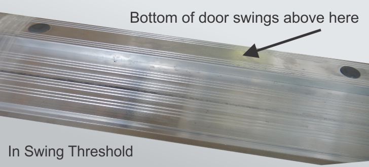 exterior outswing door threshold