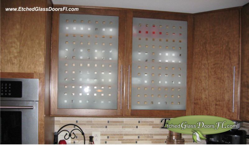 Etched Glass For Kitchen Cabinets, Frosted Glass Cabinet Doors Kitchen